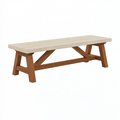 Banc de jardin 180 x 40 x 45 cm en bois naturel marron sans dossier