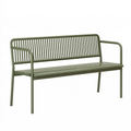 Banc de jardin 120 x 60 x 80 cm en acier vert - dossier ajouré